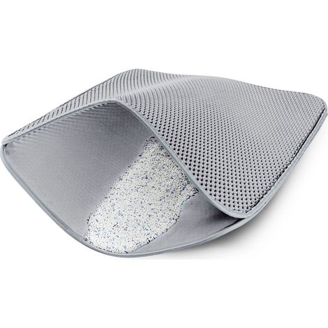Tapis à litière, tapis double alvéolé pour bac à litière, tapis imperméable pour la collecte d'urine et de litière (1/5)