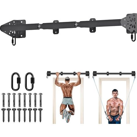 Barre de traction pour montage mural, 91 cm de large, pour la salle de sport à domicile (1/5)