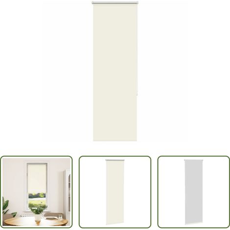 vidaXL Lichtschutz - Verdunkelungsrollo Cremeweiß 60x150cm Stoffbreite 55,7 cm (1/5)
