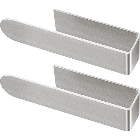 Porte-serviettes mural autocollant carré pour salle de bain, cuisine, placard, douche (lot de 2) (1/5)