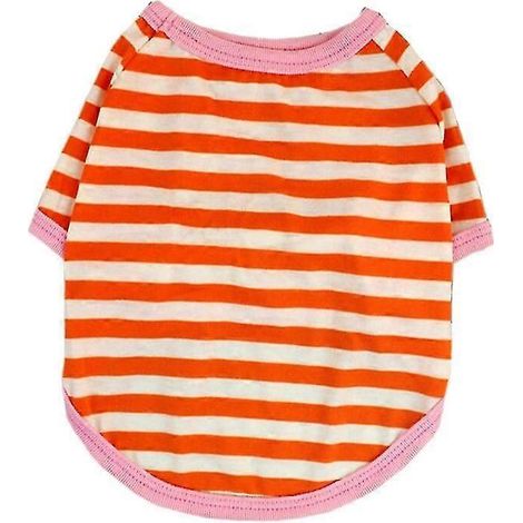 Ropa de verano para perros, chaleco para mascotas, camiseta de cuello redondo a rayas, camisetas para Yorkshire Terrier y Shih Tzu, ropa para cachorros, perros y gatos 6 (1/5)