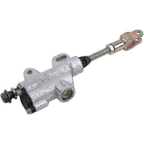 Maître-cylindre de frein arrière compatible avec les motos chinoises argentées 50cc, 90cc, 110cc et 125cc (neuf). (1/5)