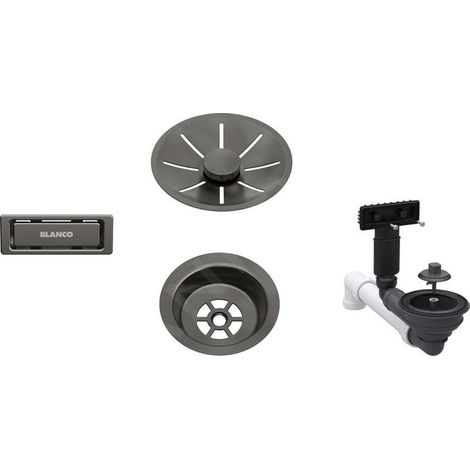 Blanco Accessoires - Kit de vidage InFino, acier foncé 207424 (1/2)
