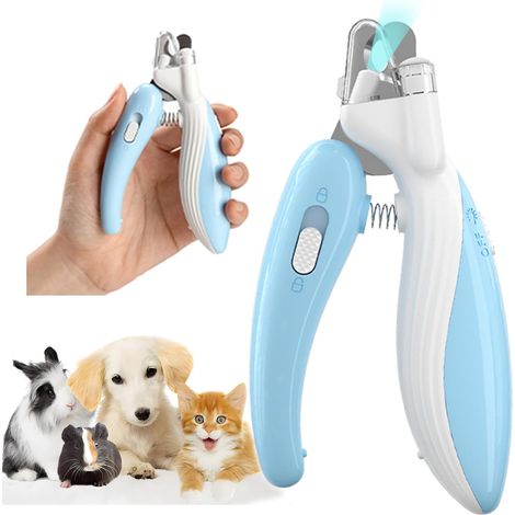 Coupe-griffes pour chats et chiens avec lumière et récupérateur, éclaire les griffes ou la lignée, coupe-griffes sûr pour animaux de compagnie (1/5)