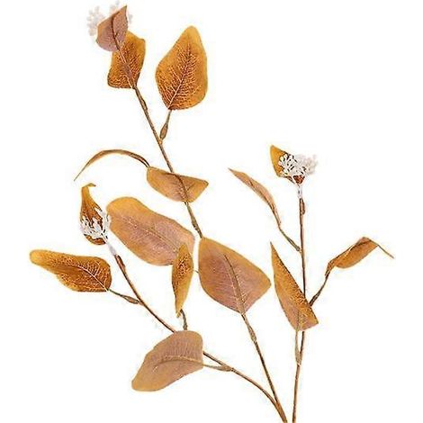 Branche de feuille d'eucalyptus artificielle à 3 fourches, réaliste, réutilisable, fausse plante verte, centre de table, décoration de mariage, accessoires photocafé (1/5)