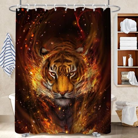 Rideau de douche tissu polyester 180x180 avec motif bâche de douche pour un moment de détente absolue (1/5)