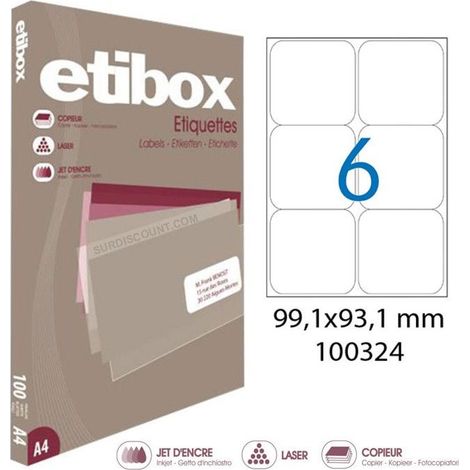 Boite De 600 Étiquettes - Format 99,1X93,1Mm - Etibox - Apli 100324 (1/5)