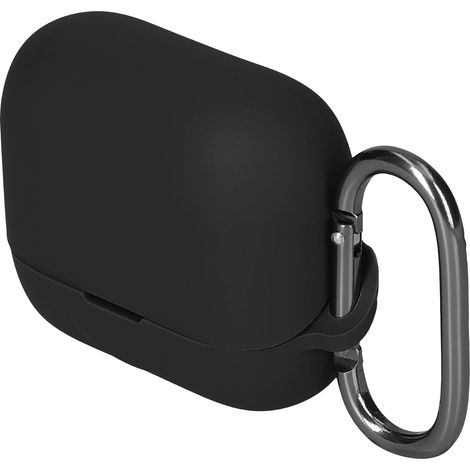 Custodia protettiva per auricolari wireless - Elegante custodia protettiva nera per auricolari wireless (1/5)