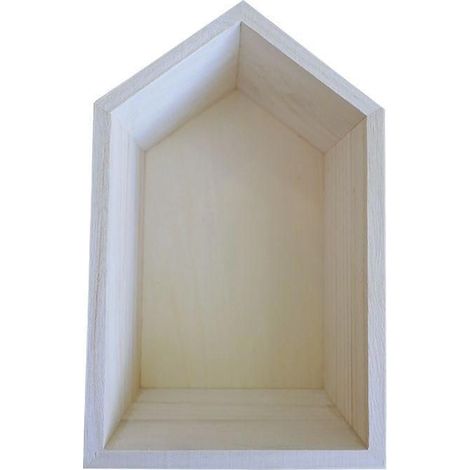 Etagère en bois maison 22,5 x 14 x 10 cm (1/3)