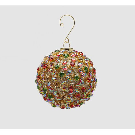 EDG Enzo De Gasperi Addobbo Palla Godiva di Natale D 8 Cm Multicolor