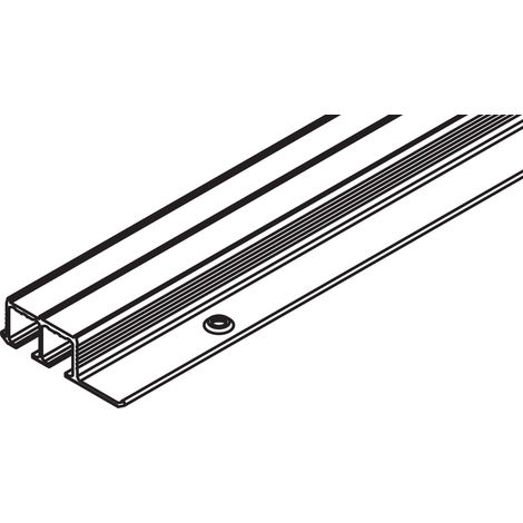 Hawa Doppellaufschiene Hawa Clipo 16, Alu, gelocht, zum Schrauben, L= 2500 mm