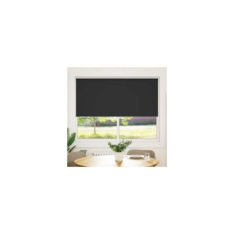 Store occultant à enrouleur 164,4 x 175 cm, largeur du tissu 160 cm, noir - Crezuo (1/4)