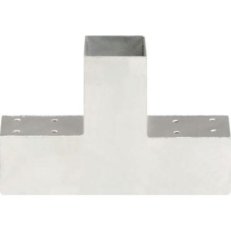 T-förmiger Pfostenverbinder aus verzinktem Metall 71x71 mm