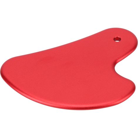 Outil Gua Sha en métal, planche à gratter en alliage d'aluminium, pour favoriser la circulation sanguine, pour le corps et le visage, rouge. (1/5)