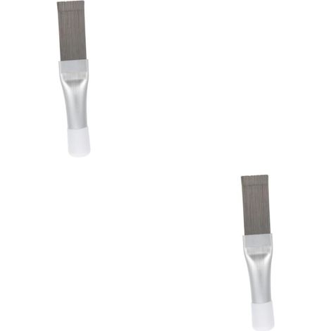2 Pièces Peigne à Ailettes pour Climatiseur Recharge Plumeau Conduits Air Aspirateurs Redresseur D'ailettes De Radiateur D'évent De Sécheuse Vide Silver Acier Inoxydable (1/5)