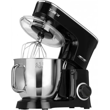 MPM MRK-19 Küchenmaschine Schwarz und Edelstahl 6,5 L 2200 W
