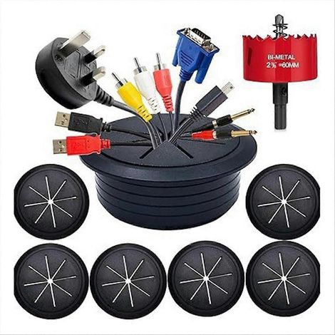 Kit de gestion des câbles muraux B : 6 cache-câbles TV de 60 mm (2-3/8 po) (1/5)