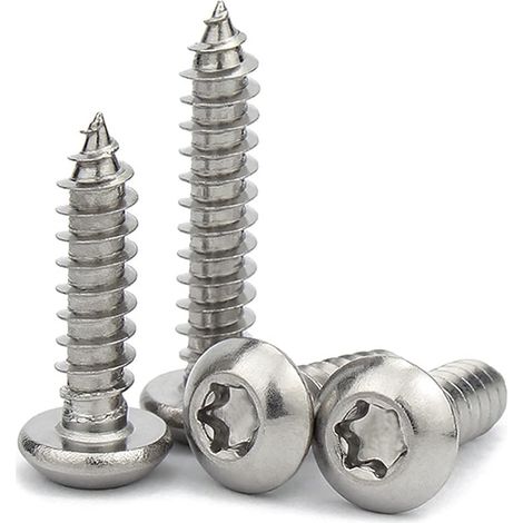 Vis Autotaraudeuse - Acier Inoxydable 304 - Tête Plate À Croix Avec Rondelle - M4x20 mm - Pour Bois Et Métal - 50 Pièces