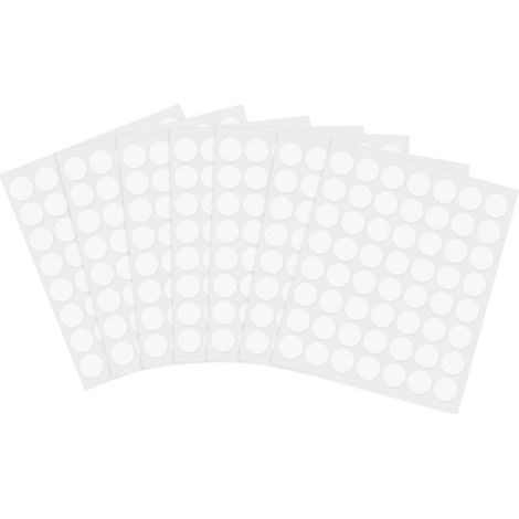 336 Pièces Cache Vis Blanc, 21mm Cache Vis Adhesif Cache, Cache Trou Meuble Adhesif pour Armoires, Bureaux, Réparations et Décoration d’Intérieur (1/5)