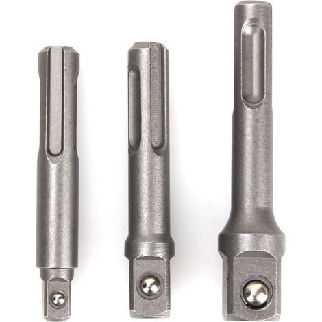 Jeu d'adaptateurs pour douilles 3 pièces - hexagonal sur carré pour perceuses, douilles, visseuses et porte-embouts, 1/4, 3/8, 1/2 pouce (1/5)