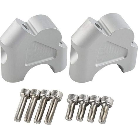 Elevadores de manillar plateados para motocicleta de 22 mm - BMW R1200GS LC R1250GS 1G13 K501 (par) (1/5)