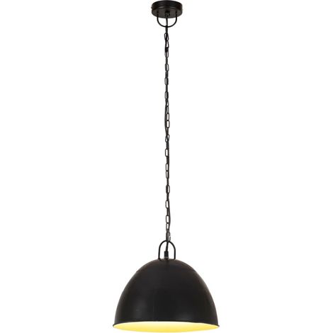 Lampe suspendue industrielle vintage 25 W Noir Rond 31 cm E27 (1/5)