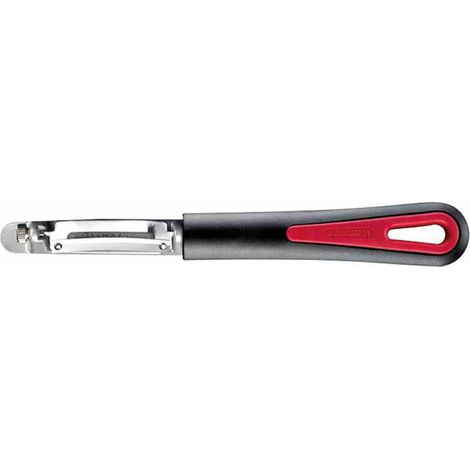 Sparschäler "Pomfix Gallant" 18,5 cm schwarz/rot gebogene Klinge
