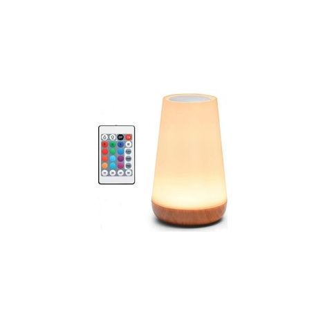 Veilleuse USB , 15 cm, LED blanc chaud + 13 RGB, réglable par simple pression (1/5)
