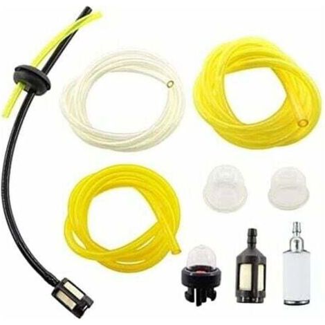 Lot de 3 tuyaux de carburant avec filtre à essence pour tronçonneuses, débroussailleuses, Stihl, Husqvarna, Partner, McCulloch, Echo, Poulan, Ryobi et Troy Bilt. (1/4)