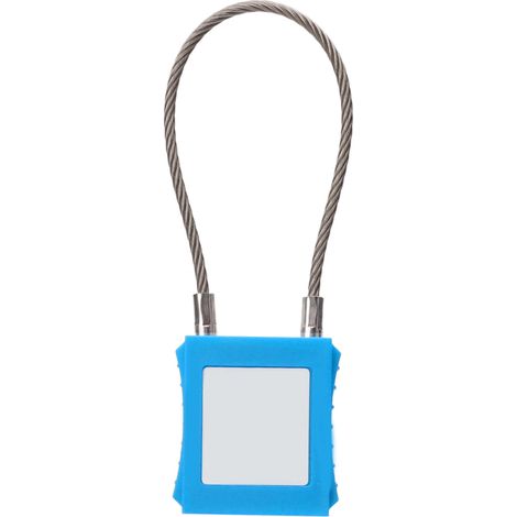 Cadenas de sécurité en acier avec 2 clés pour la maintenance des équipements, avec anse de 85 mm et système de consignation/déconsignation (bleu). (1/5)