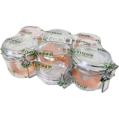1 Frascos con estructura de 200 ml ø70 mm Pack de 6 - Le Pratique
