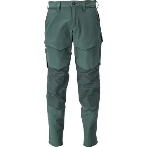 Pantalon de travail avec poches genouillères MASCOT Customized - 22379-311/2-Vert Forêt-45-76 (1/2)