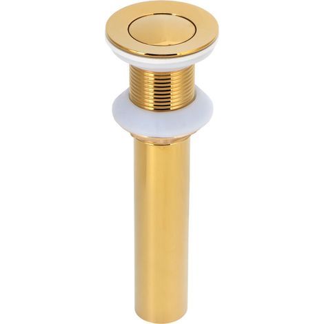 Gold Sink Drain Anti-Clog Bathroom Faucet Basin Stopper (Small bounce with holes) (Small bounce without holes) (1/4)