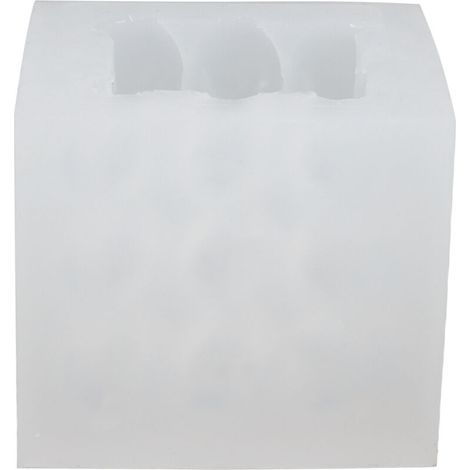 Moule en silicone pour bougie cœur 3D cube, qualité alimentaire, pour mariages et anniversaires, format XL (1/5)