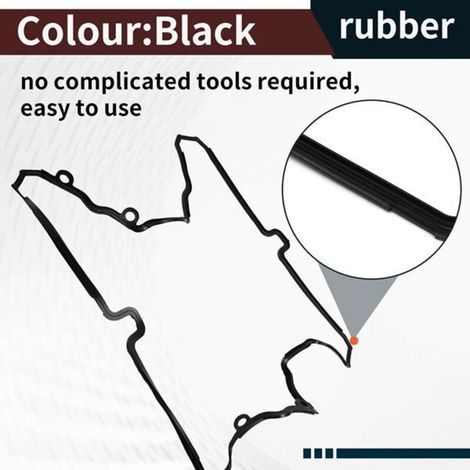 1 couleur : Noir Matériaux : Segment de cylindre en caoutchouc, joint de culasse Compatible avec Kawasaki (1/5)