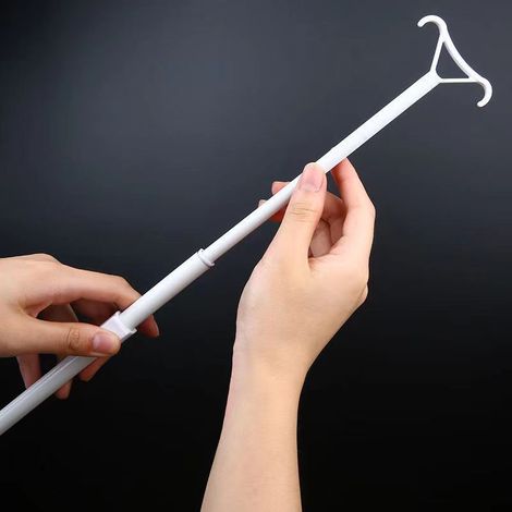 Tringle télescopique rotative en alliage d'aluminium pour rideaux (73-135 cm), compatible avec les stores vénitiens et accessoires pour rideaux. (1/5)