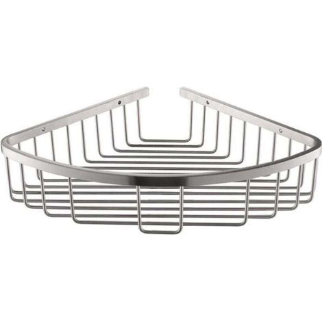 Stainless Steel Corner Wall Shelf for Bathroom Convenient Storage (1/4)