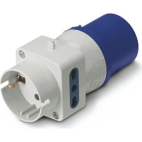 Scame adattatore semplice iec309 ip20 16a 2p+t 250v 6h 2 biv.+1 p30