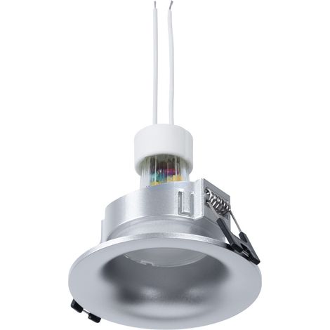 Lotto Anello da incasso Ø86mm (argento) + Lampadina GU10 5,4W + - Bianco Neutro