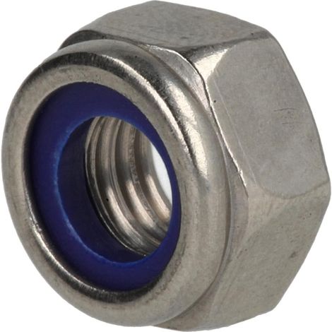Ecrou de sécurité hexagonal M8 DIN 985, inox A 2