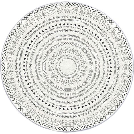 Runder NOVO Strado Teppich mit modernem orientalischem Muster für das Wohnzimmer Zenit 100x100 cm