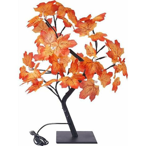 Lampe de bureau à LED branche d'érable, alimentation d'interface USB, lumière de branche de lumière d'arbre de Nol, décoration d'intérieur de Paques, lumière d'arbre féerique Halloween, (1/5)