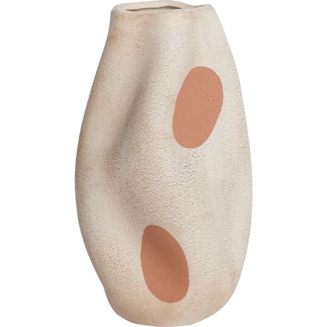 Florero decoración del hogar gres impermeable motivo lunares beige claro Batoidea
