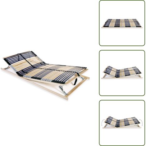 Lattenrost mit 42 Latten 7 Zonen 100x200 cm - Lattenrost - Holzrahmen - Buche - Birkenholz - Lattenrost 100x200