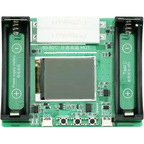 Testeur de capacité de batterie 18650 Type-C avec écran LCD 1 canal (mAh) - Module de détection numérique de batterie au lithium (1/5)
