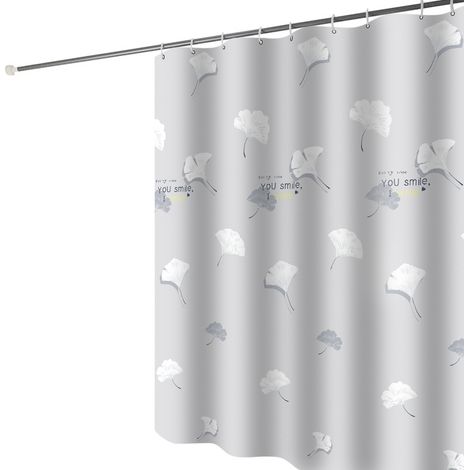 Filiyano-Rideau de douche Ginkgo biloba (impression numérique 130 g) 100 cm de large x 180 cm de haut (1/4)