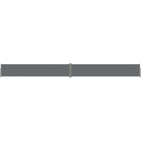 Tenda da sole laterale retrattile/schermo privacy per patio giardino terrazza balcone 117 x 1200 cm antracite 020007107