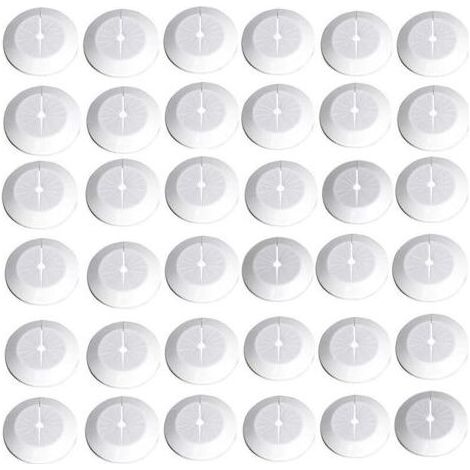 36 Pcs Cache-tuyau,Radiateur de Tuyau,Radiateurs de Tuyau en Plastique pour Tuyaux de Chauffage Tuyaux d'eau Chaude et Froide Tuyaux de Gaz, Rosaces de Tuyau Est Utilisé pour les Tuyaux de 8-30 mm (1/5)