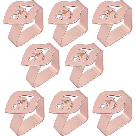 Pinces à nappe en forme de feuille, pinces décoratives en acier inoxydable pour diverses occasions, y compris les fêtes, les mariages, les dîners au restaurant et les pique-niques (lot de 1) (1/4)