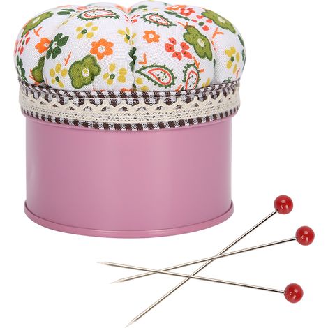500 Épingles en Verre, Boîte en Fer Blanc, Coussin à Épingles, Quilting, Décoration, Couture, Outils de Loisirs Créatifs (1/5)